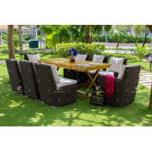 Poly Rattan Outdoor Dining Set With Wooden Table for Garden from Vietnam